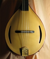yellow cedar, african mahogany carved mandolin
